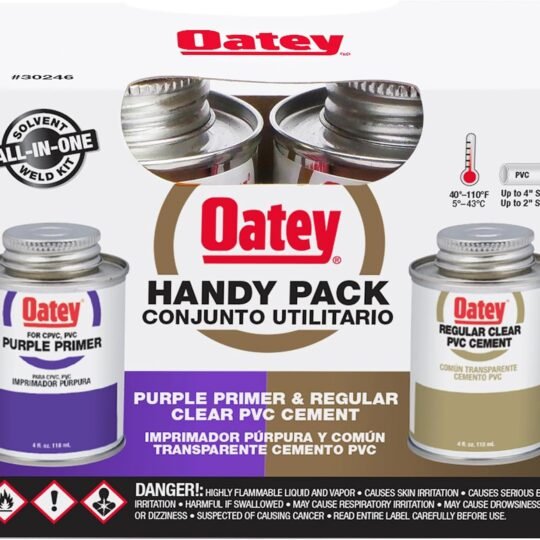 Oatey 30246 PVC cement and purple primer handy pack
